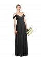 Shop Cold-Shoulder V-Back Chiffon Evening Maxi Dress