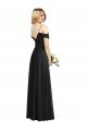 Shop Cold-Shoulder V-Back Chiffon Evening Maxi Dress