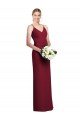 Shop Full Length Draped Blouson Back Chiffon Evening Maxi Dress