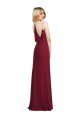 Shop Full Length Draped Blouson Back Chiffon Evening Maxi Dress