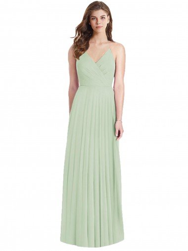 Shop Ruffled Strap Cutout Wrap Maxi Chiffon Evening Dress