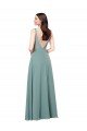 Shop Long Chiffon Evening Dress with Open Back