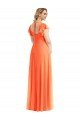 Shop Flutter Sleeves Scoop Open Back Chiffon Evening Maxi Dress