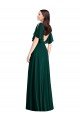 Shop Backless Floor Length Split Sleeves Evening Maxi Dress