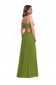 Shop Ruffled Chiffon Cutout Evening Maxi Dress