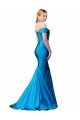 Shop Off the Shoulder Long Chapel Train Satin Evening Dress