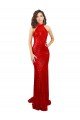Shop Halter High Neck Mermaid Open Back Sequin Evening Dress