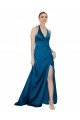 Shop Halter Neck Silky Satin Evening Dress