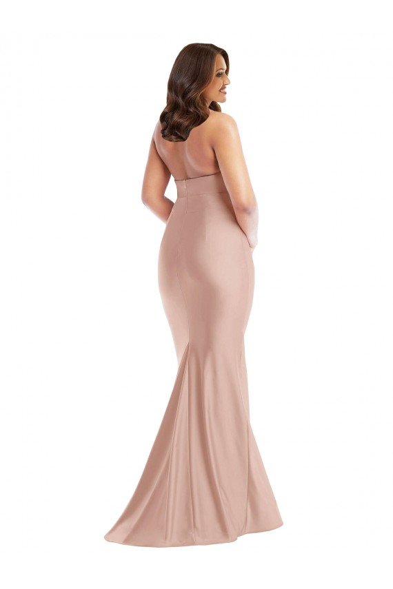 Shop Criss Cross Halter Open Back Silky Satin Mermaid Evening Dress
