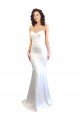 Shop Sweetheart Strapless High Neck Long Crepe Evening Dress