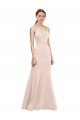 Shop Deep V-Neck and Back Long Crepe Evening Dress