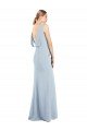 Shop Draped Backless Crepe Evening Dress with Pockets
