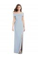 Shop Cuffed Off the Shoulder Long Trumpet Evening Dress