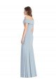 Shop Cuffed Off the Shoulder Long Trumpet Evening Dress