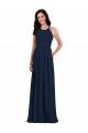 Shop Criss Cross Back Crepe Halter Evening Dress with Pockets
