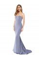 Shop Long Strapless Sweetheart Sweep Train Crepe Evening Dress with Low Back