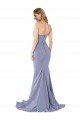 Shop Long Strapless Sweetheart Sweep Train Crepe Evening Dress with Low Back