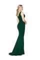 Shop V-Neck Floor Length Long Crepe Mermaid Evening Dress