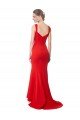Shop Long Chapel Train Fishtail Maxi Crepe Evening Dress with Sweetheart Neckline