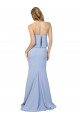 Shop Strapless Full Length Crepe Evening Dress with Bodice Overlay