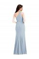 Shop One Shoulder Draped Cowl Neck Evening Maxi Dress
