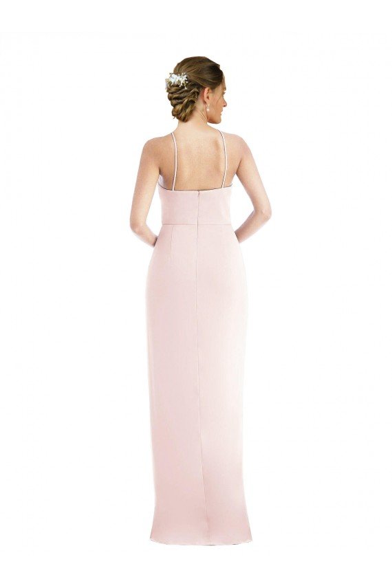 Shop Halter Draped Tulip Skirt Evening Maxi Dress