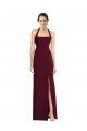 Shop Tie Halter Open Back Trumpet Evening Dress