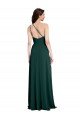 Shop A-Line Slim One Shoulder Crepe Evening Dress with Asymmetrical Straps and Side Slit