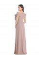 Shop Off the Shoulder Tie Detail Maxi Crepe Evening Dress with Front Slit
