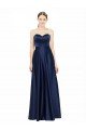 Shop Floor Length Sweetheart Neckline Stretch Satin Evening Dress with Belt
