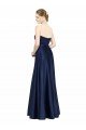 Shop Floor Length Sweetheart Neckline Stretch Satin Evening Dress with Belt