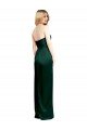 Shop Scooped Strapless Neckline Stretech Satin Evening Dress with Side Slit