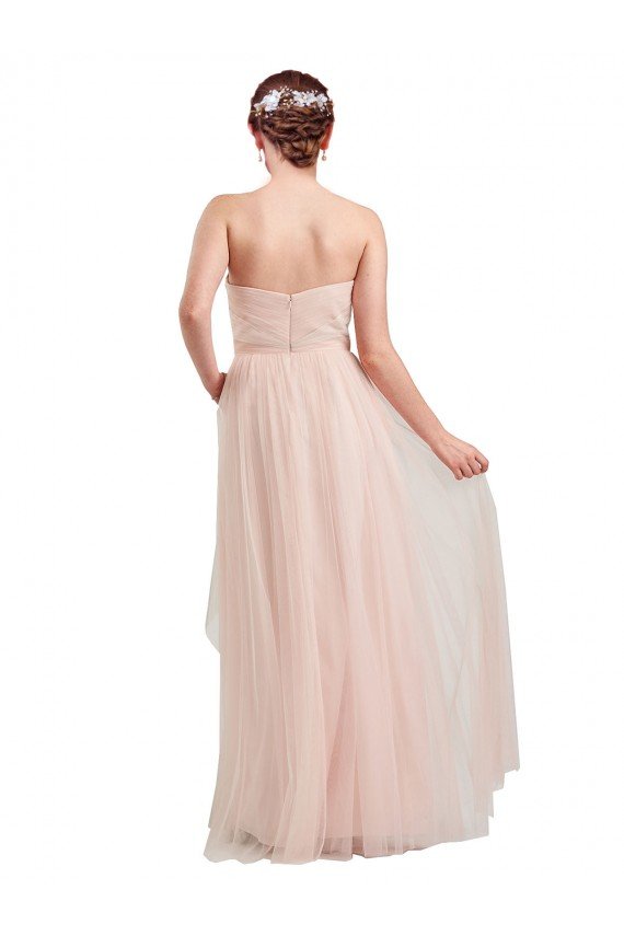 Shop Long Floor Length Sweetheart Pleated Tulle Evening Dress