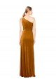 Shop Sleek One Shoulder Long Velvet Evening Dress