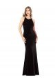 Shop Vintage Velvet High Neck Evening Dress with Strappy Back