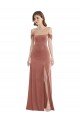Shop Off the Shoulder Flounce Sleeve Velvet Evening Maxi Dress