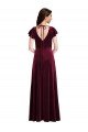 Shop Flutter Sleeve Velvet Evening Maxi Dress with Pockets