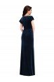 Shop Flutter Sleeve Wrap Bodice Velvet Evening Maxi Dress with Pockets