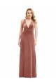 Shop Plunging Neckline Velvet Evening Maxi Dress with Criss Cross Open Back