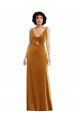 Shop Twist Front Cutout Velvet Evening Maxi Dress with Pockets