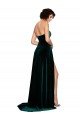 Shop Sweetheart Fluid Velvet Evening Dress with High Split
